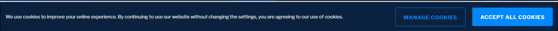 Screenshot showing Manage Preferences Banner with low contrast